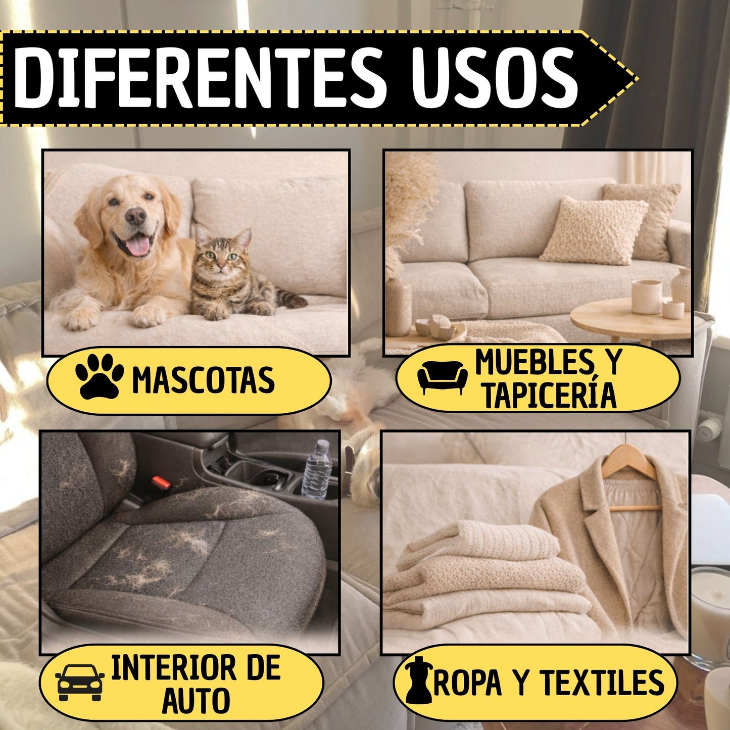 Guante Removedor Quita Pelos Mascota