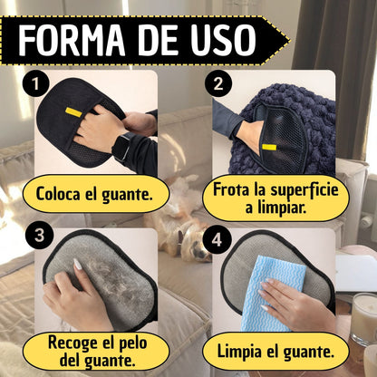 Guante Removedor Quita Pelos Mascota